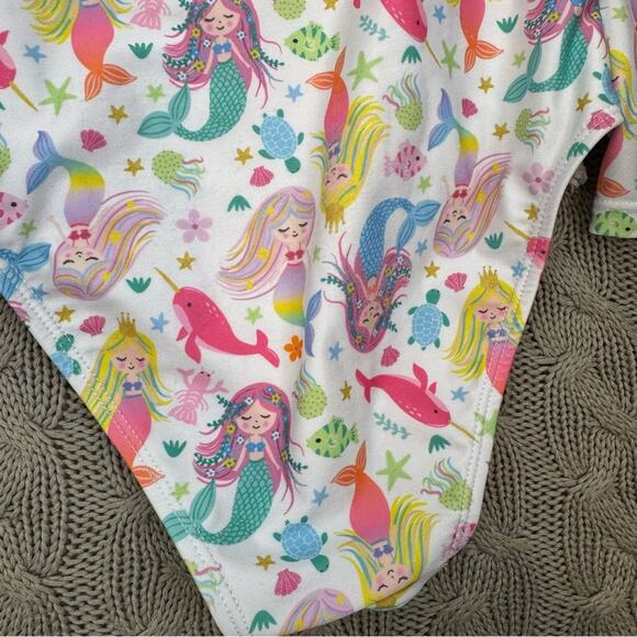 Flap Happy Colorful Mermaid Print Swimsuit ~ 8 - Picture 9 of 11